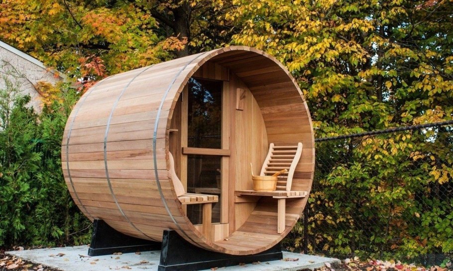 Баня деревянная круглая