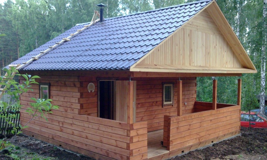 Дом-баня из бруса 150х150