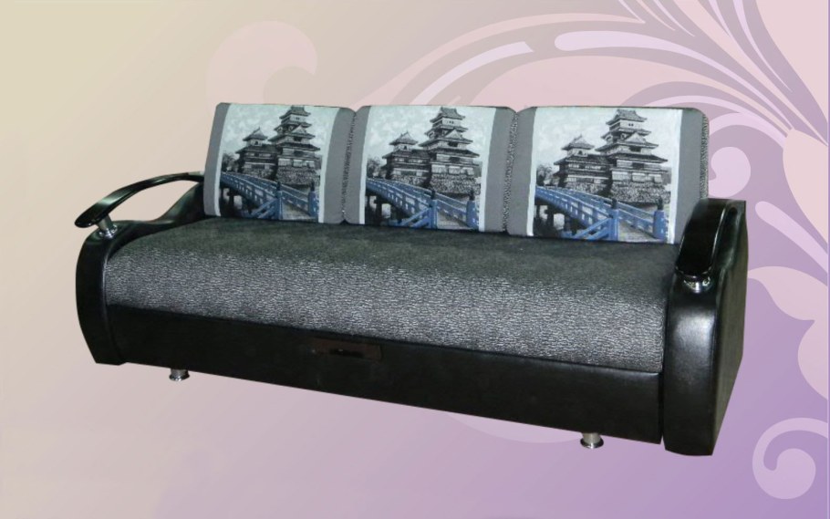 Диван еврокнижка с механизмом тик так без подлокотников