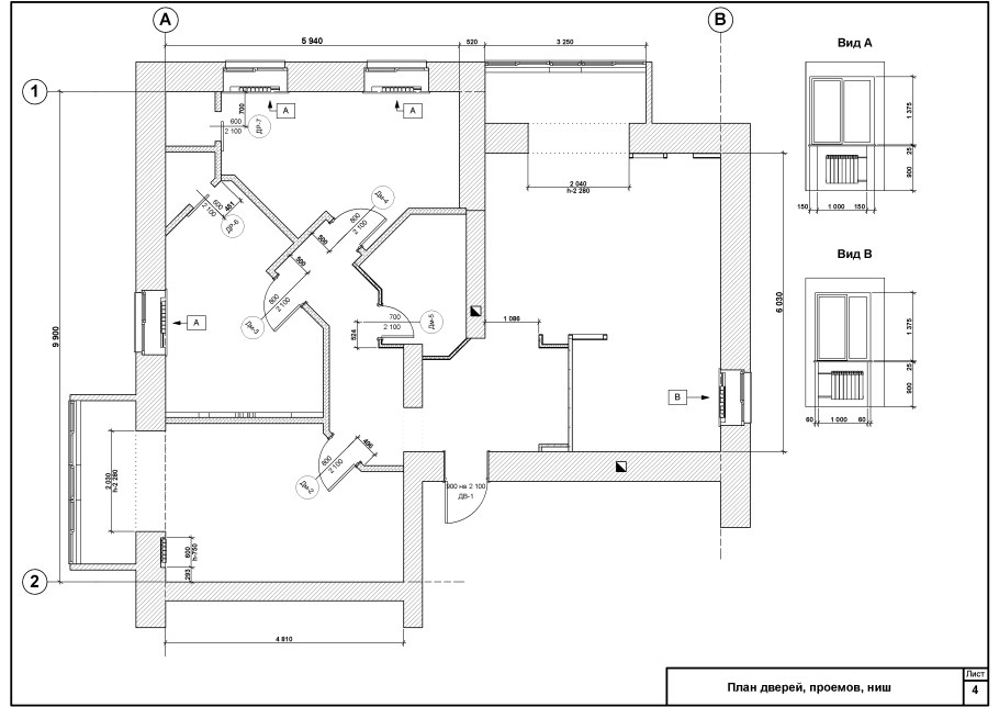 Дизайн проект чертежи пример