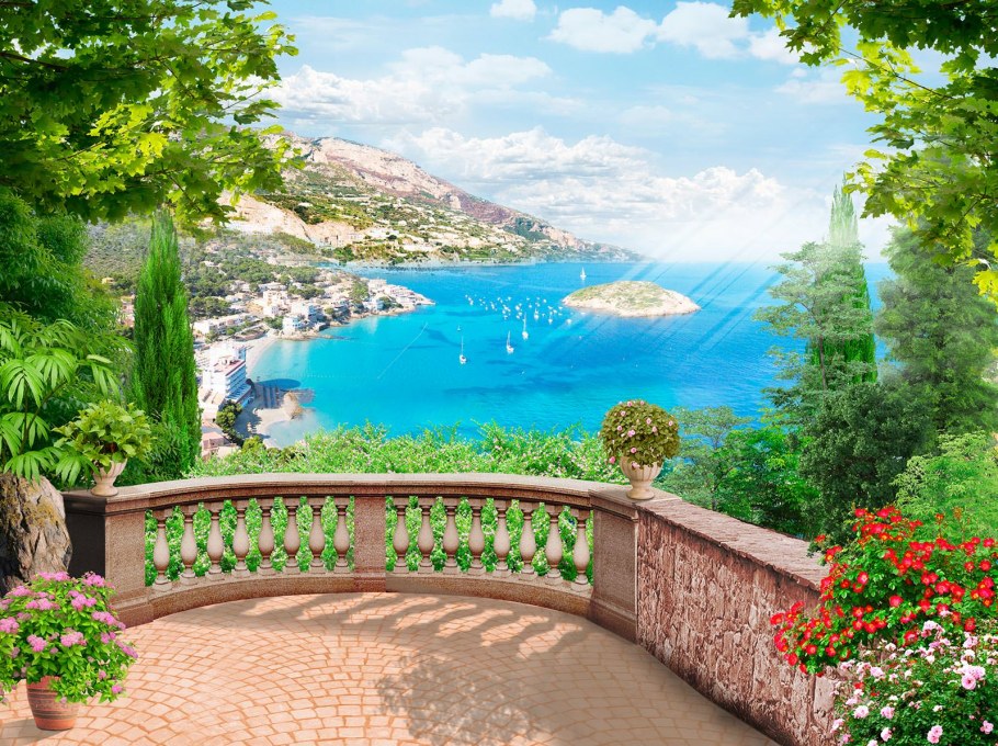 Фреска на стену вид с балкона