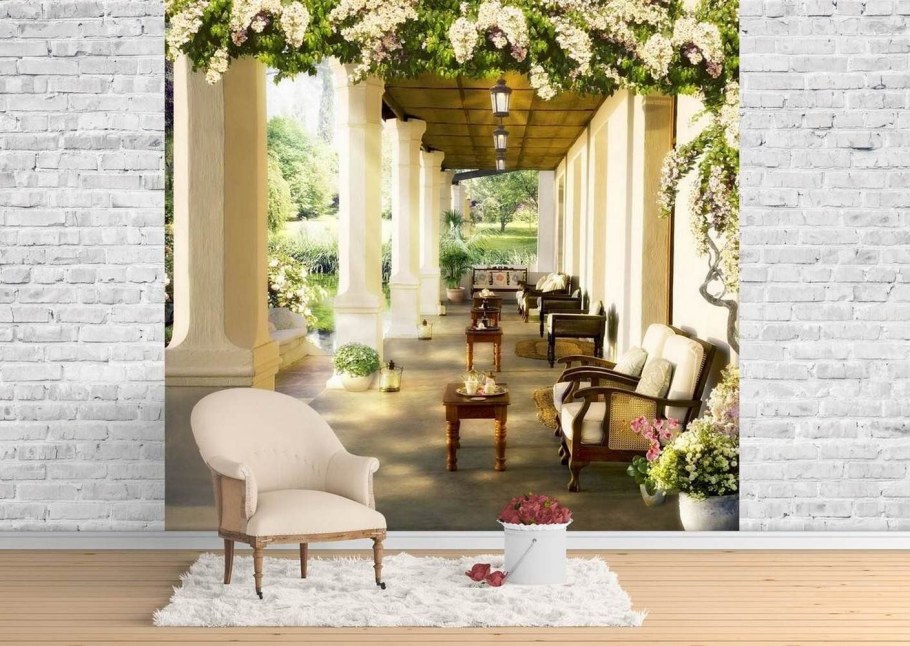 Фотообои с перспективой в интерьере