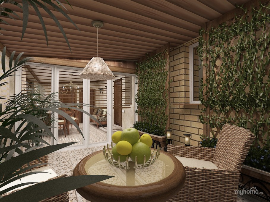 Отделка беседки внутри