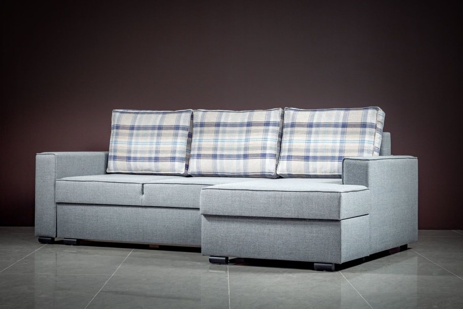 Диван прямой Лотос черный