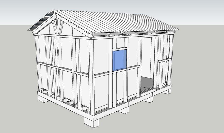 Козлятник сарай чертеж