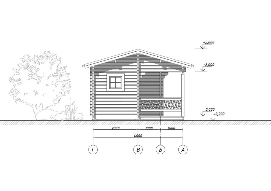 Сарай 2х3 чертеж