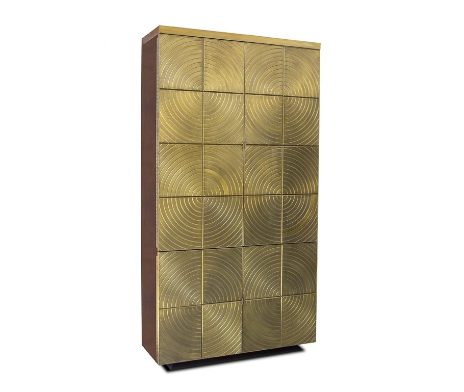 Шкаф с латунными вставками