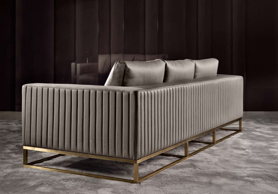 Стол журнальный Эрвин черный мрамор/золото