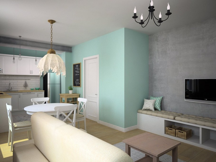 Двухкомнатная хрущевка в скандинавском стиле