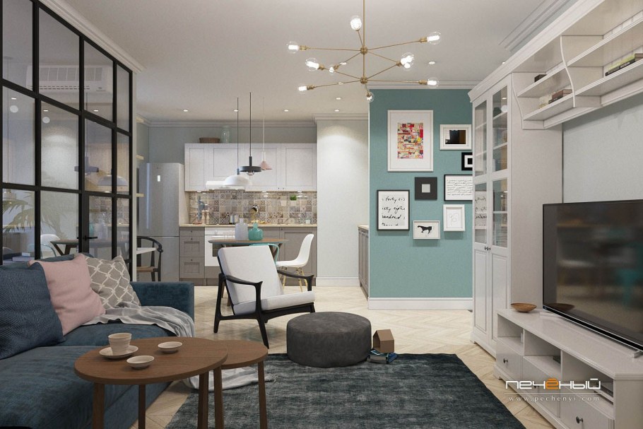 Дизайн из двушки в трешку