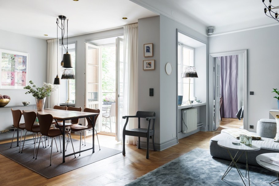 Скандинавский интерьер квартиры двухкомнатной