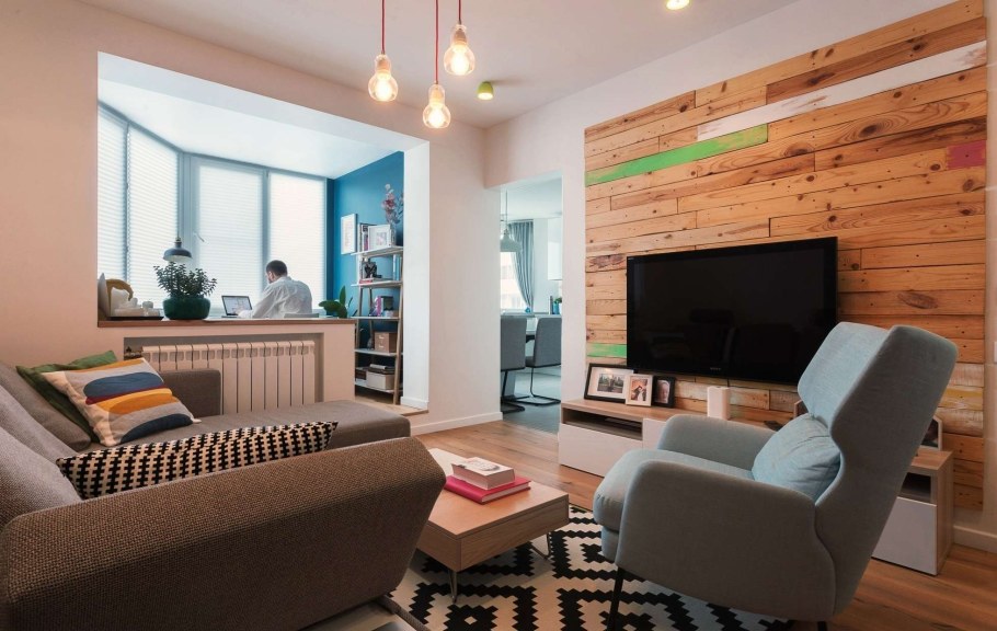 Интерьер гостиной п44т двухкомнатная