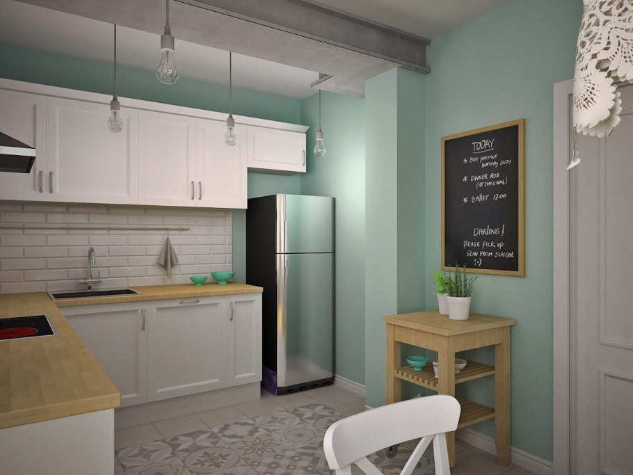 Двухкомнатная квартира в скандинавском стиле