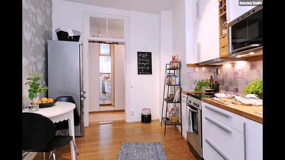 Маленькая двухкомнатная квартира в скандинавском стиле