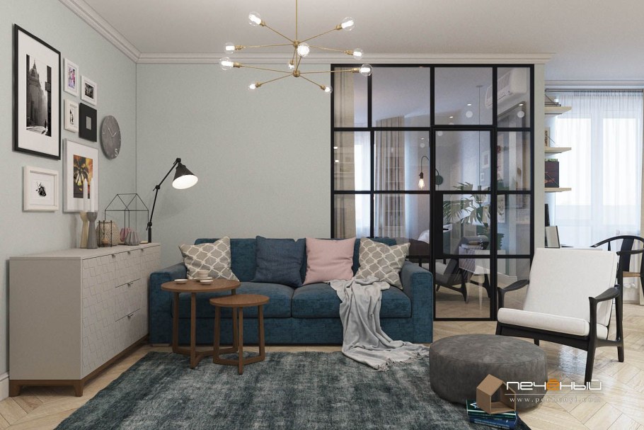 Интерьер трешки в двушку