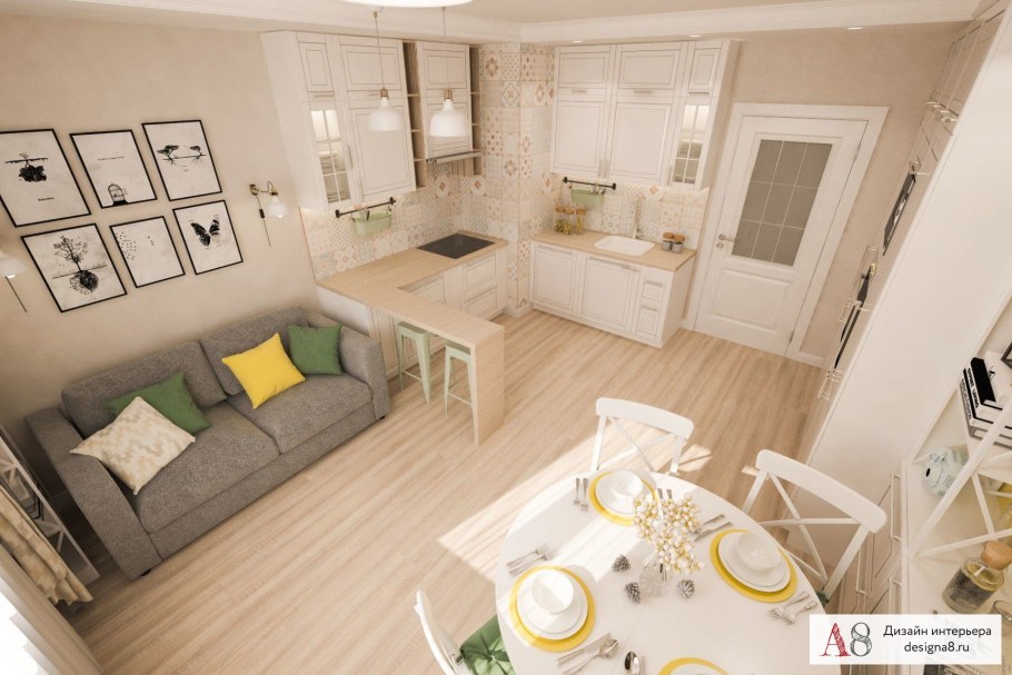 Скандинавский стиль интерьера двухкомнатной квартиры