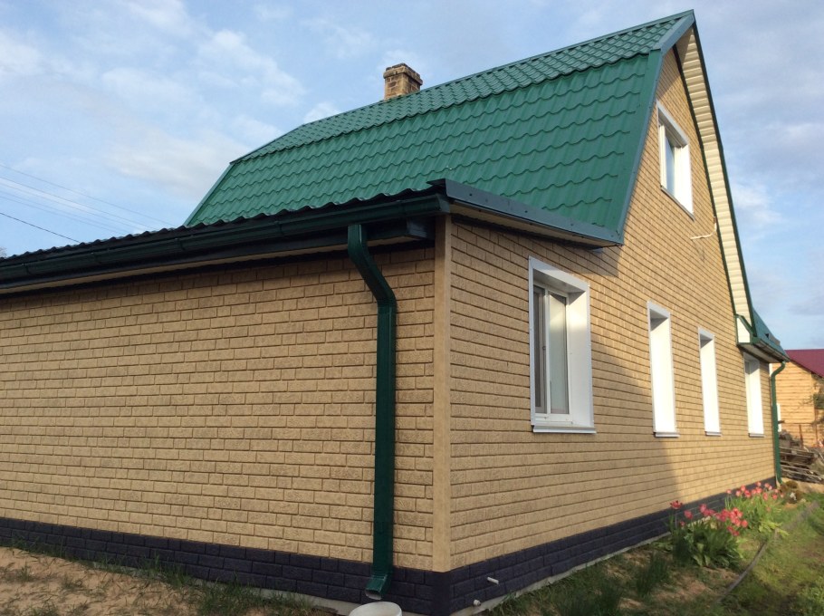 Металлосайдинг финская доска широкая . Рал 7004