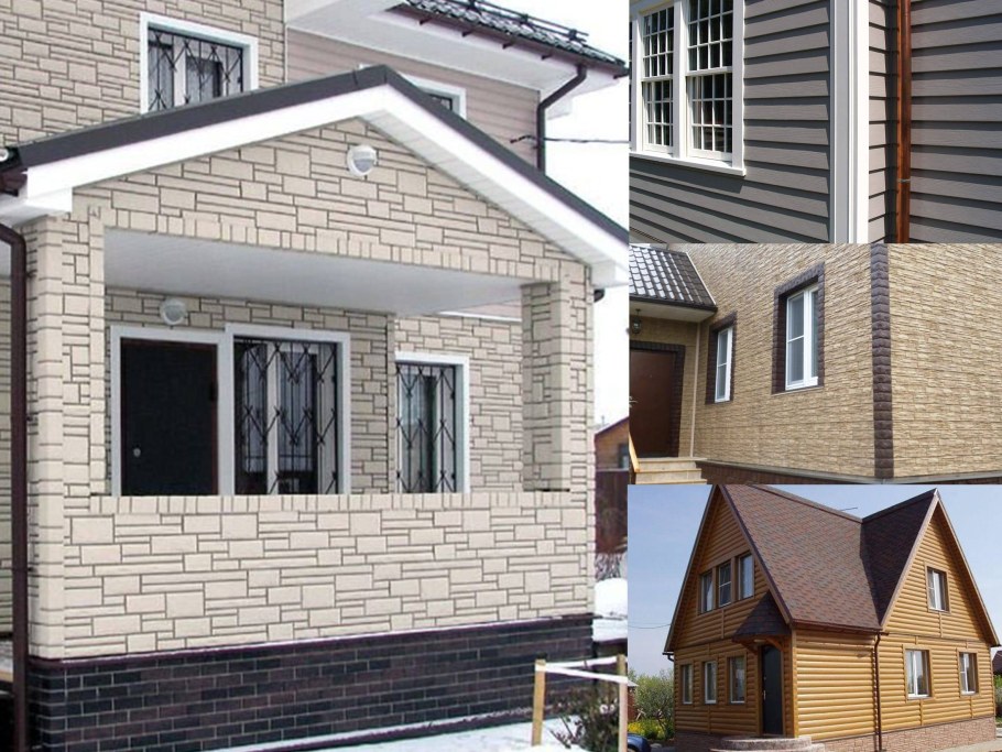 Дом облицованный фасадными панелями Альта профиль