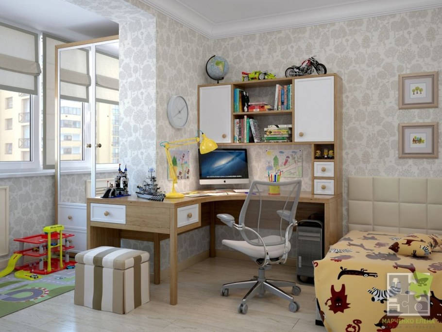 Планировка детской комнаты для мальчика и девочки