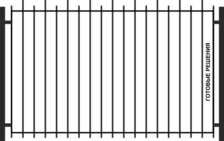 Ограждение из профильной трубы 20х20 чертеж
