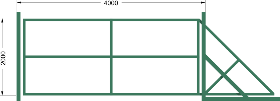 Распашные ворота схема чертеж конструкция