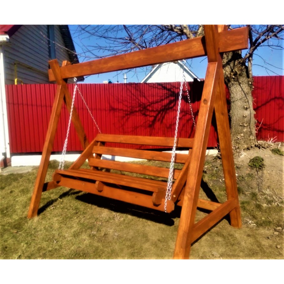Самодельные садовые качели