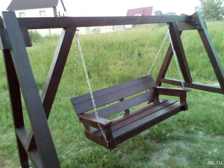 Дачные качели деревянные