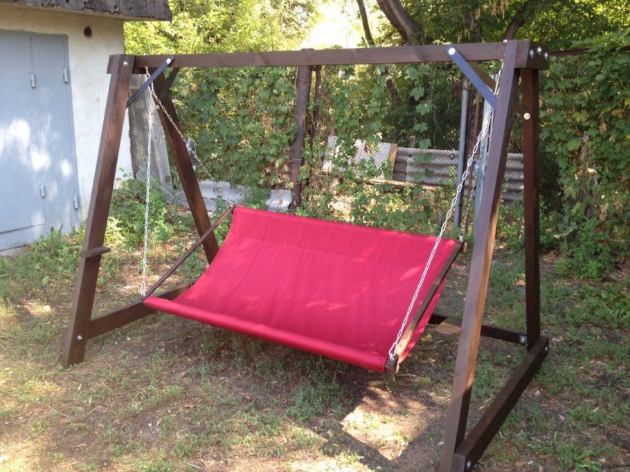 Качели из бруса