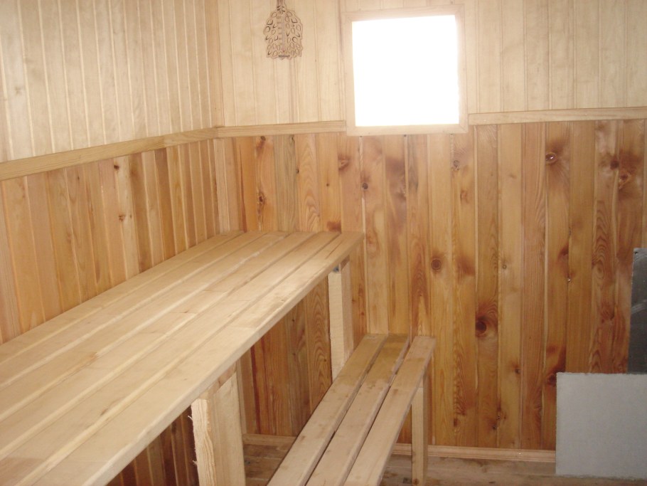 Обшивка сауны вагонкой
