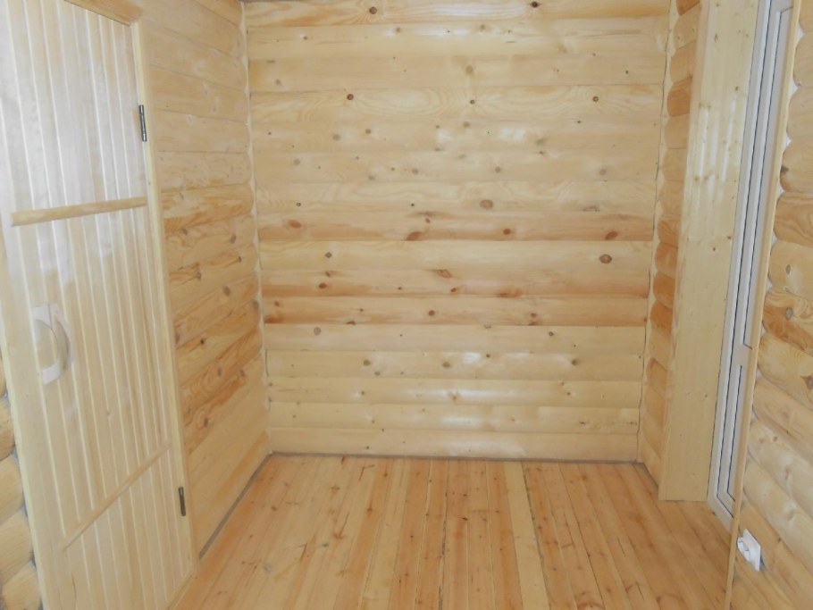 Обшивка бани из бруса изнутри вагонкой