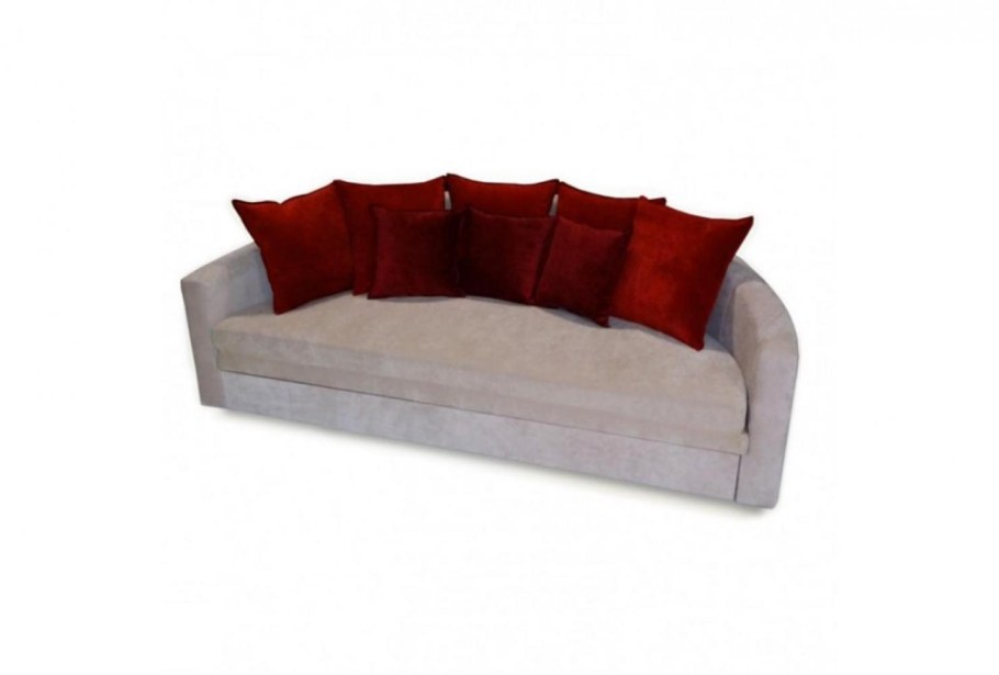 Прямой диван с полукруглой спинкой
