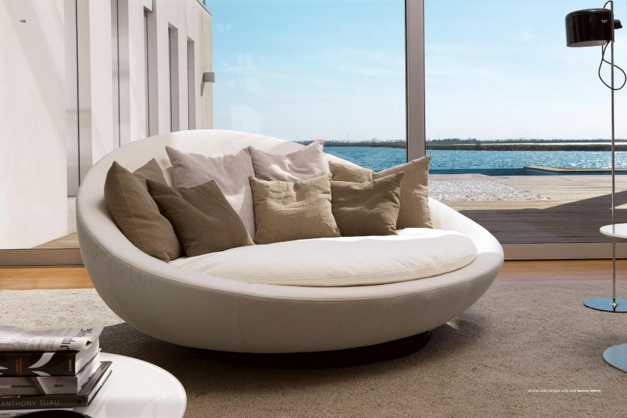 Полукруглые диваны вид сверху