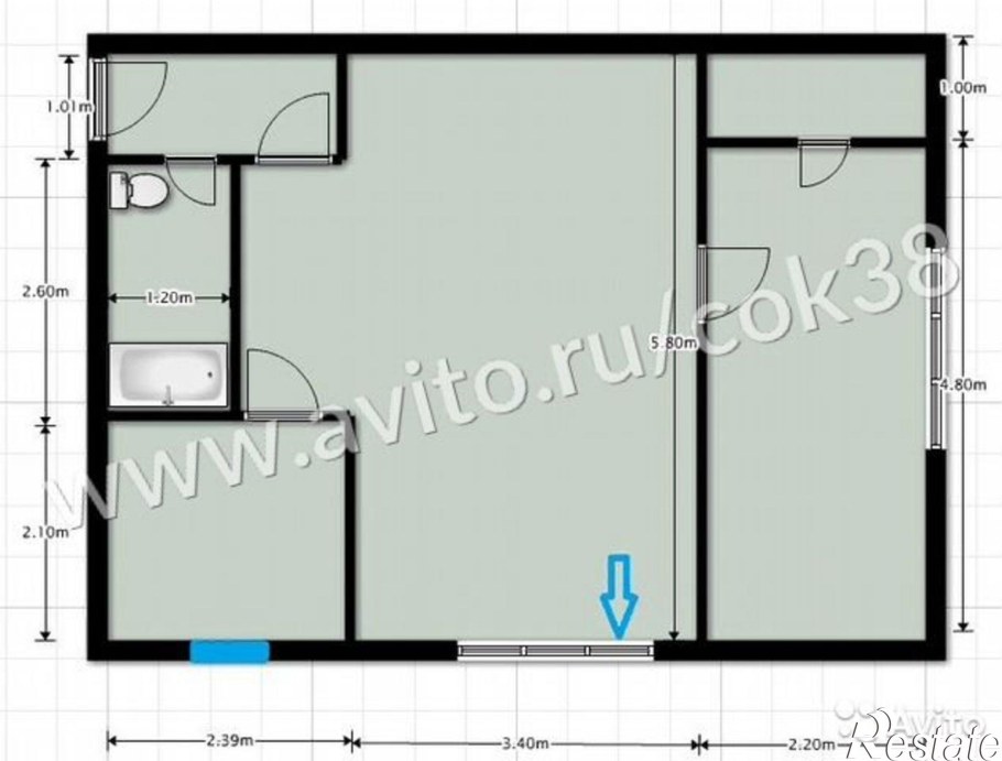 Хрущёвка 2 комнатная планировка