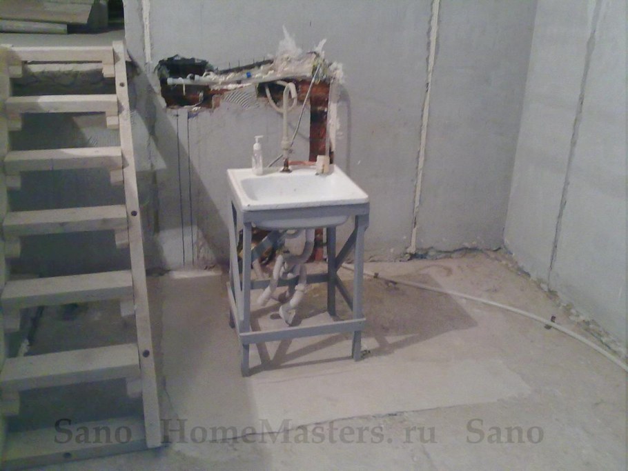 Временная мойка для ремонта в квартире