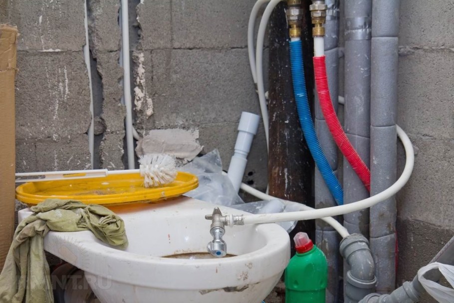 Временный унитаз в новостройке