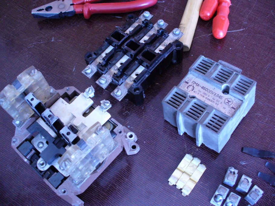 Зачистка контактов магнитного пускателя