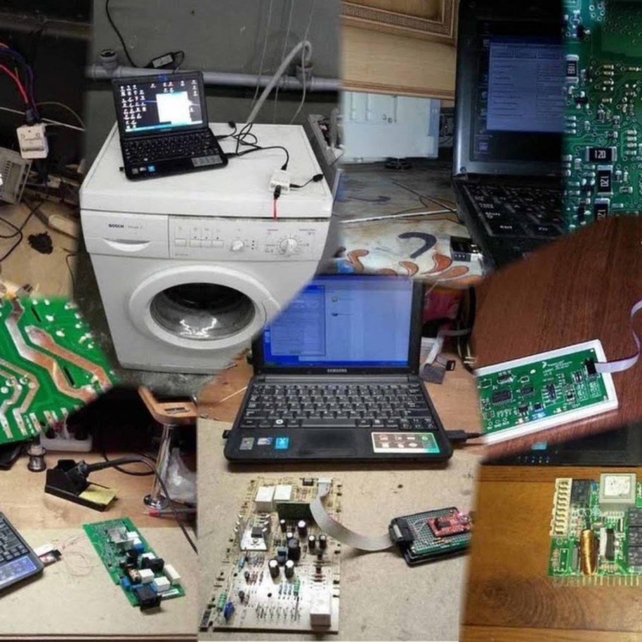 Пайка модуля стиральной машины