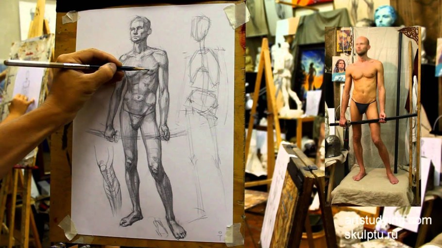 Рисунок фигуры Экорше Олег Торопыгин