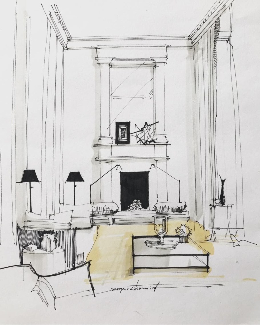 Скетч интерьера