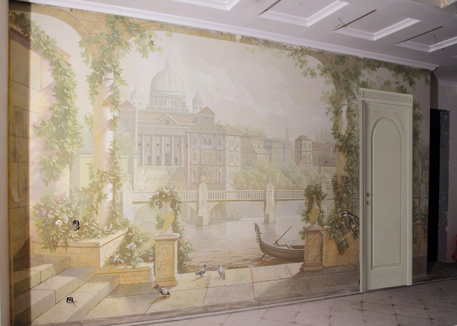 Художественная роспись стен в интерьере