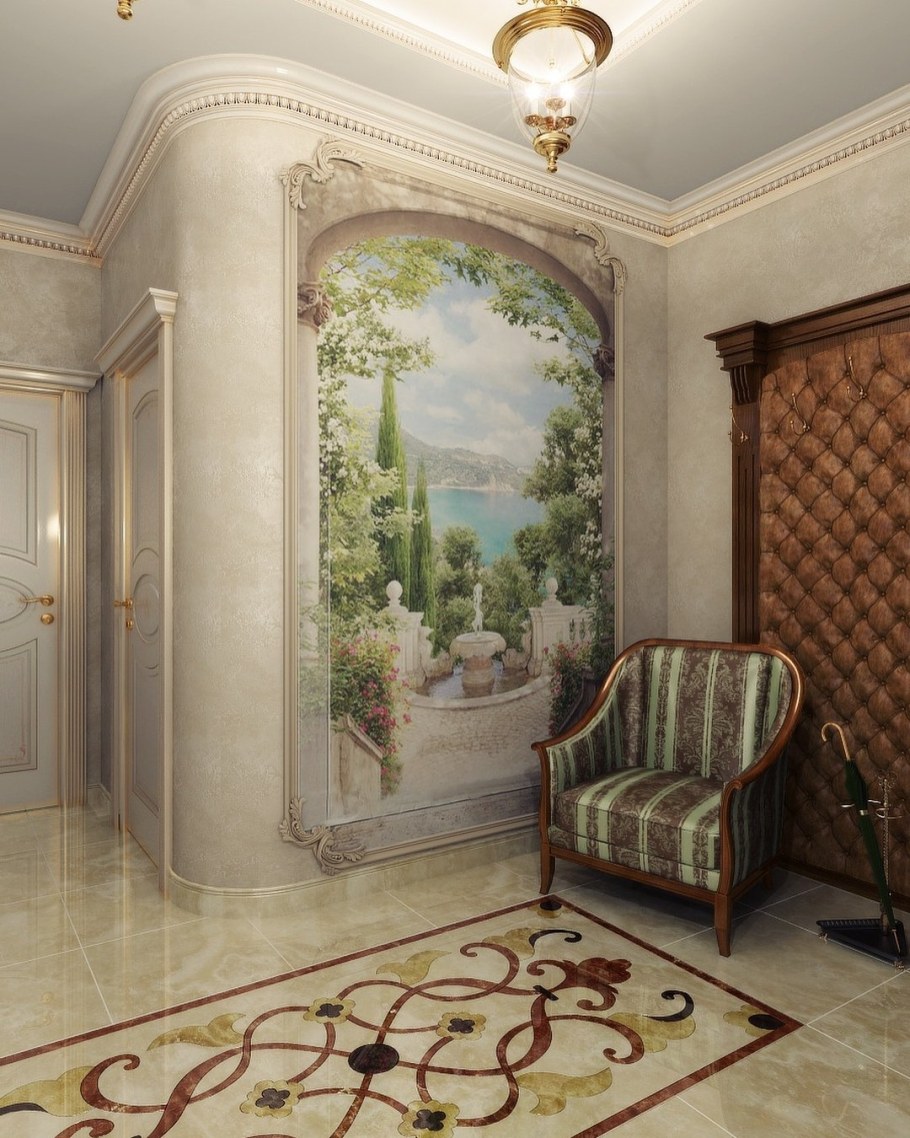 Affresco фрески в интерьере кухни