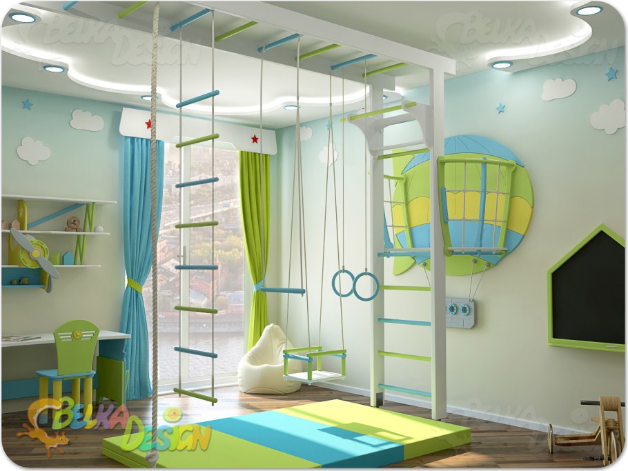 Спортивный уголок с чердаком