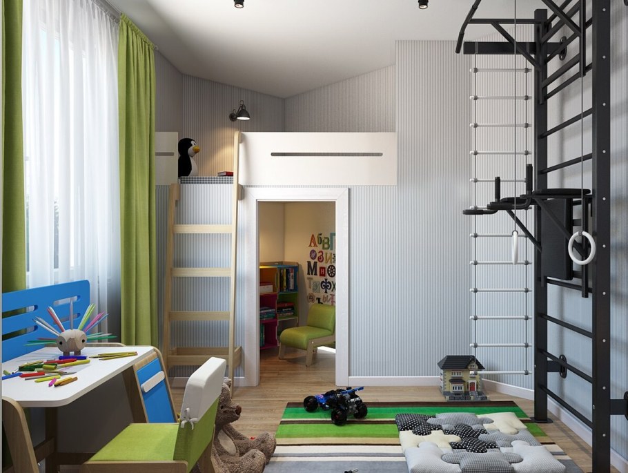 Спортивные уголки для детей в комнате