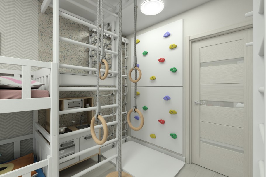 Спортивный уголок в комнате подростка