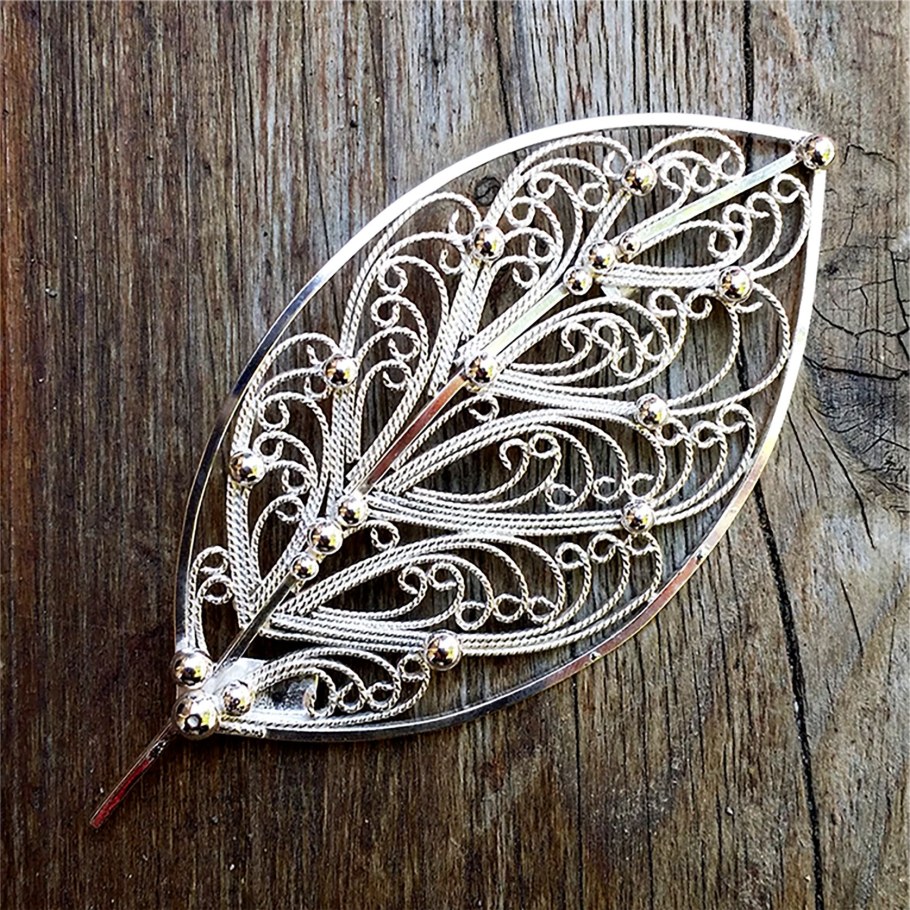 Джутовая филигрань серебро