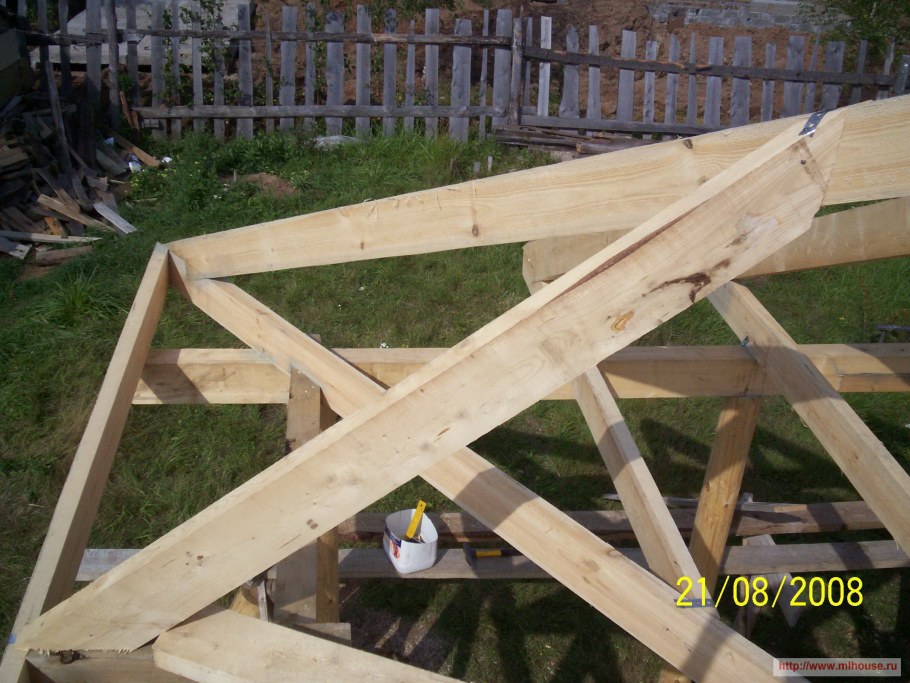 Стропила для крыши беседки