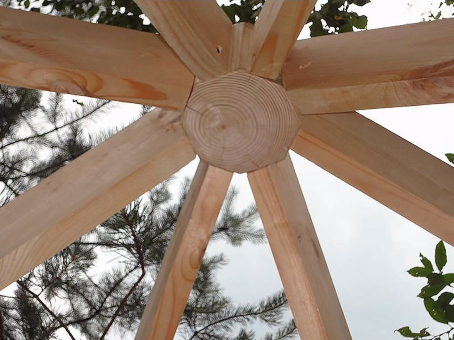 Стропильная система шестигранной беседки