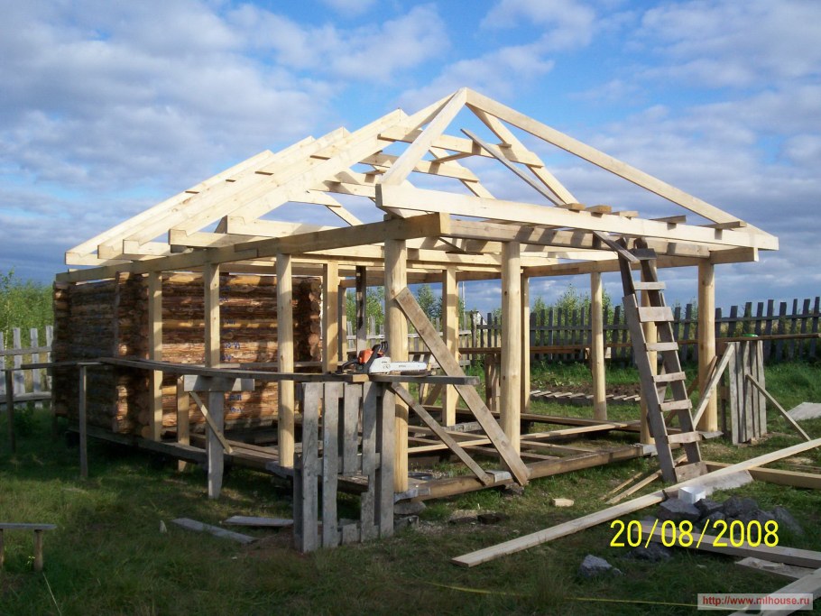 Беседка 6х6 стропильная система