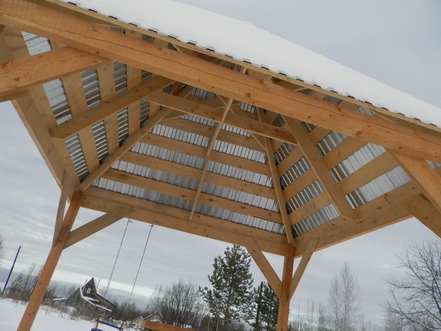 Вальма стропила беседки