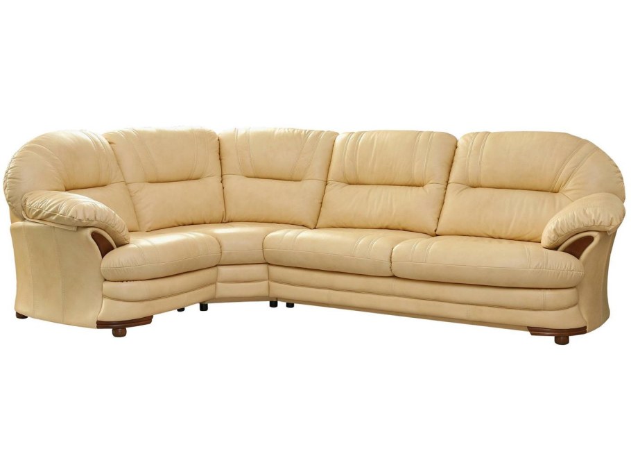 Диван кожаный угловой Пинскдрев